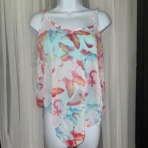 Vibrant Blue Bandeau Bikini Set with Cover Up 3 piece set